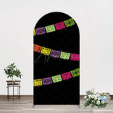 Aperturee - Aperturee Colorful Flag Mexican Carnival Party Arch Backdrop